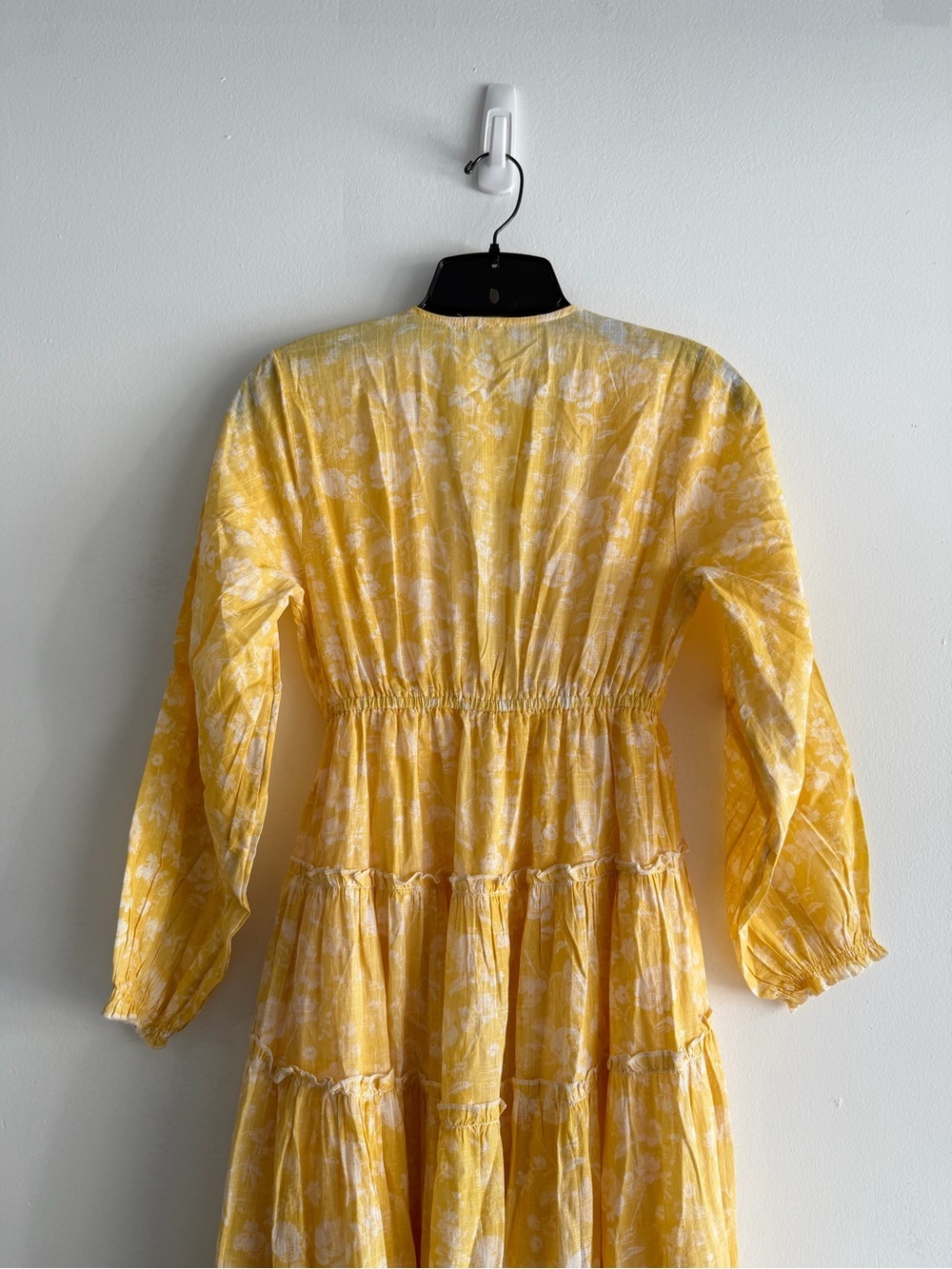 New! Free People Sunshine Yellow Pappiet Chintzy Floral Midi Dress 8434 - Picture 10 of 16